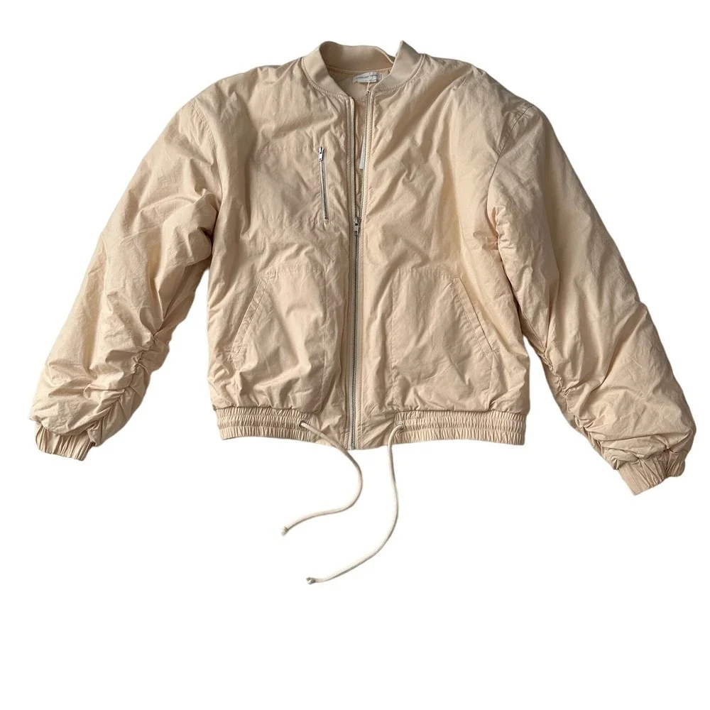 Lovers Friends x Lindsi Lane Revolve NWT Wren Zip Bomber Jacket Macadamia S‎